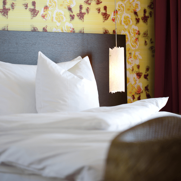 Hotelzimmer mit der Bettwäsche der Textilwerke AG TWB