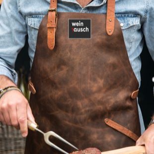 Lederschürze mit Logo der Textilwerke AG TWB