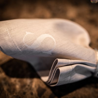 Serviette mit Logo vom Restaurant Sablier der Textilwerke AG TWB