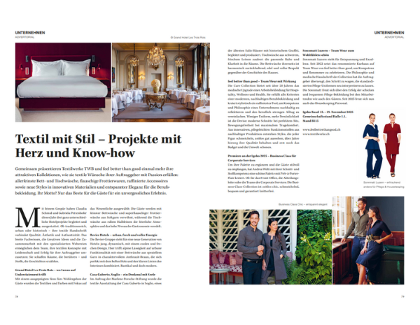 Presseartikel des Hoteliere 2025